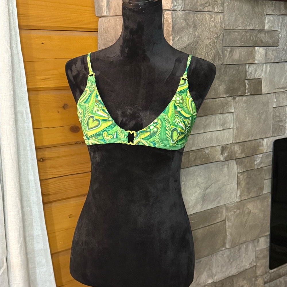 Blackbough Green Heart Print One Piece